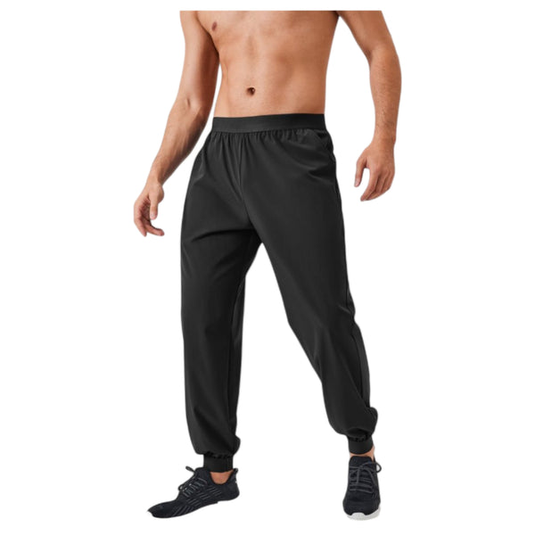 Anna Kaci Anna-Kaci Active Men's Tapered Lounge Pants With Stretch Waistband And Elastic Cuffs For Everyday Comfort