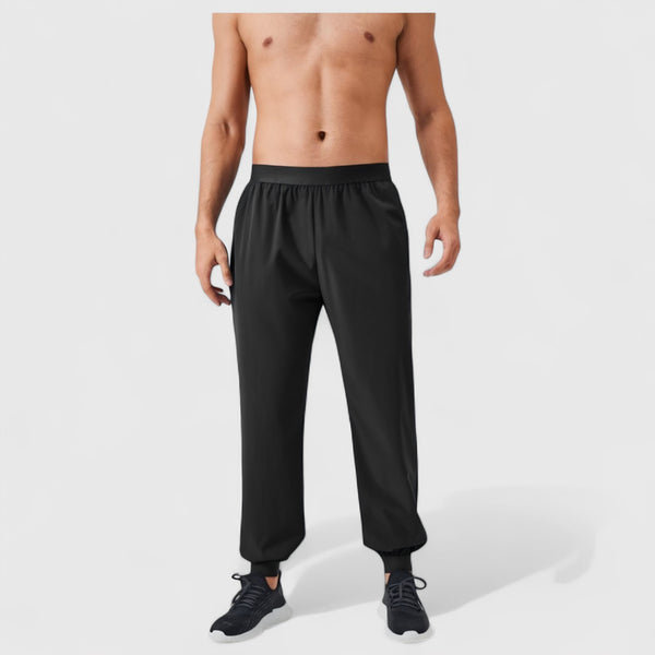 anna kaci Anna-Kaci Active Men's Tapered Lounge Pants with Stretch Waistband and Elastic Cuffs for Everyday Comfort