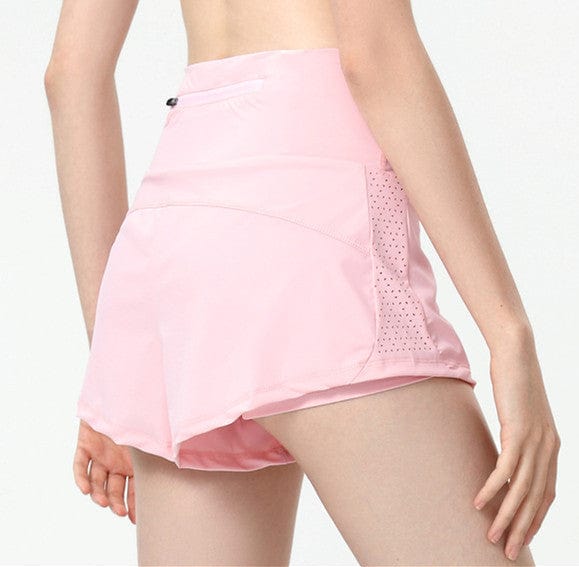 anna kaci Active Shorts with Back Zipper Pocket