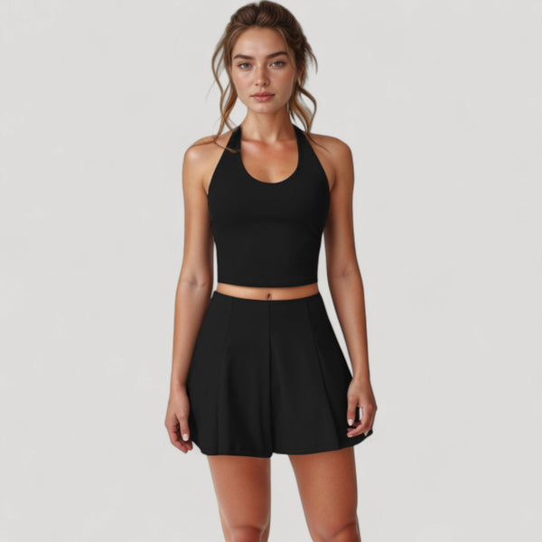 Anna Kaci Anna-Kaci Active Women's Active Skort With Inner Shorts And Side Pockets For Movement And Storage - Small Blue