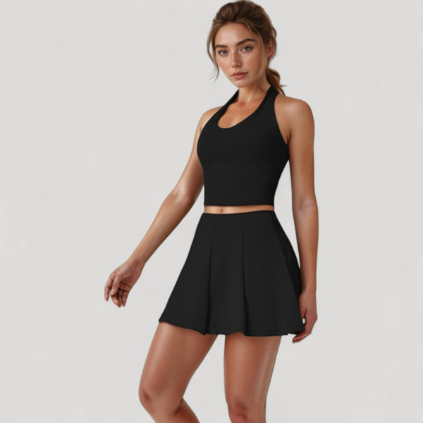 Anna Kaci Anna-Kaci Active Women's Active Skort With Inner Shorts And Side Pockets For Movement And Storage - Small Blue