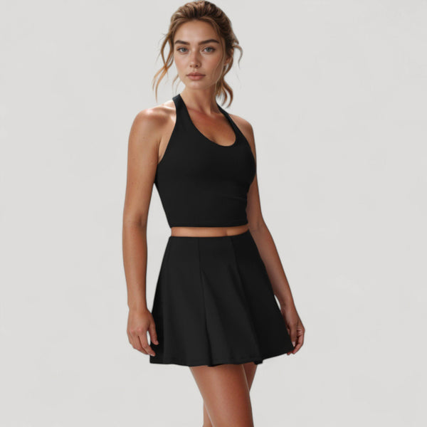 Anna Kaci Anna-Kaci Active Women's Active Skort With Inner Shorts And Side Pockets For Movement And Storage - Small Blue