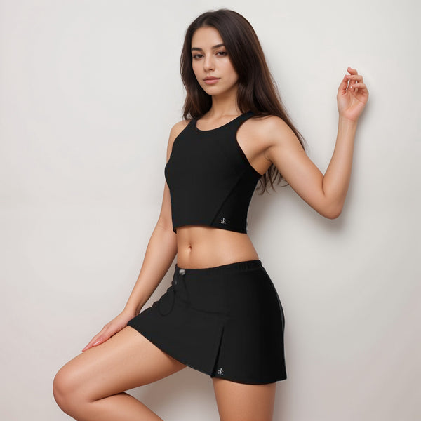 Anna Kaci Anna-Kaci Active Women's Athletic Skort With Side Pocket And Built-In Shorts