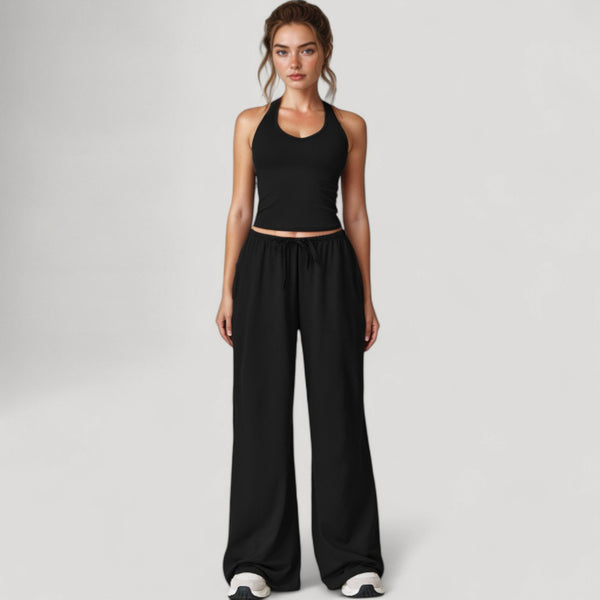 Anna Kaci Anna-Kaci Active Women's Cropped Active Tank Top With Built-In Bra And Racerback Design - Small Brown