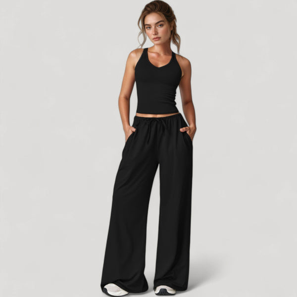 Anna Kaci Anna-Kaci Active Women's Cropped Active Tank Top With Built-In Bra And Racerback Design - Small Brown