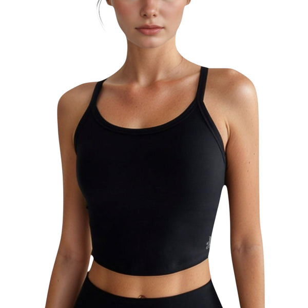 anna kaci Anna-Kaci Active Women's Cropped Sports Tank Top with Thin Straps and Scoop Neck for Everyday Activewear