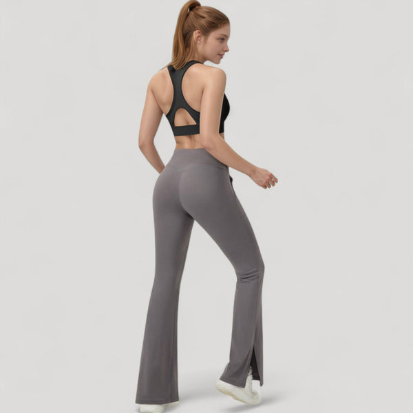 Anna Kaci Anna-Kaci Active Women's Crossover V-Neck Sports Bra With Wide Straps And Stretch Support Band