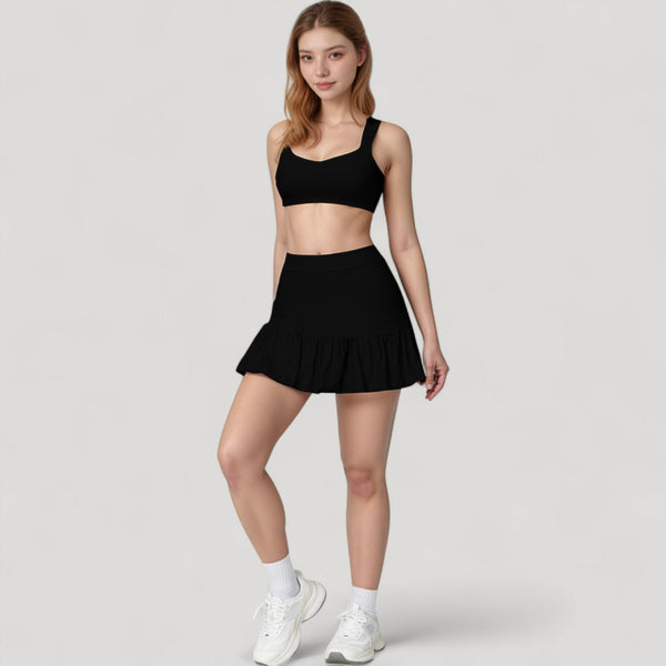 Anna Kaci Anna-Kaci Active Women's High Neck Sports Bra With Cutout Back Detail And Wide Underband For Medium Support