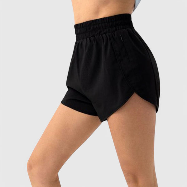 Anna Kaci Anna-Kaci Active Women's High Waist Athletic Running Shorts With Curved Hem