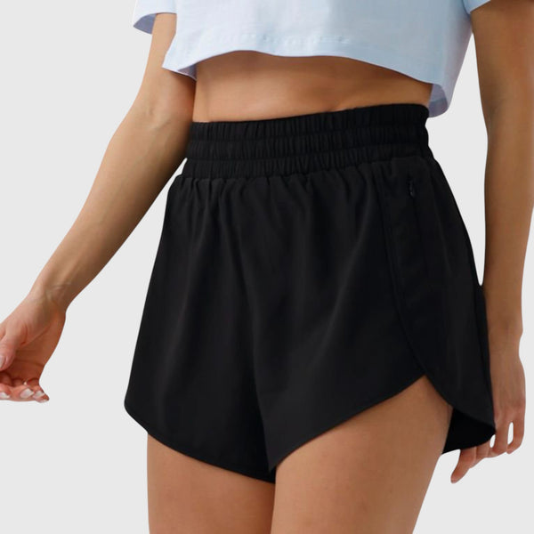 Anna Kaci Anna-Kaci Active Women's High Waist Athletic Running Shorts With Curved Hem