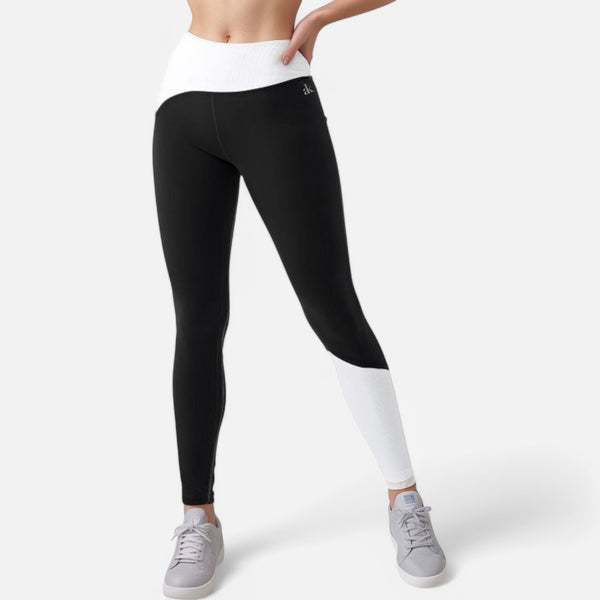 anna kaci Anna-Kaci Active Women's High Waist Color Block Leggings with Contrast Panel Design