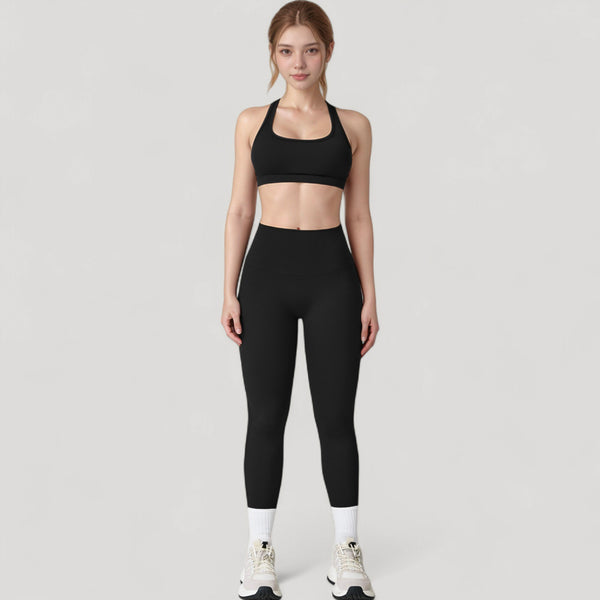 Anna Kaci Anna-Kaci Active Women's High Waist Full Length Leggings With Seamless Design And Stretch Fit For Everyday Movement