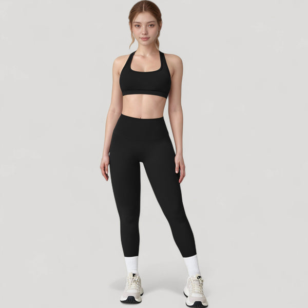 Anna Kaci Anna-Kaci Active Women's High Waist Full Length Leggings With Seamless Design And Stretch Fit For Everyday Movement