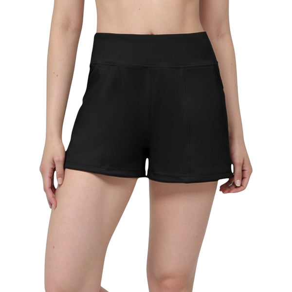 anna kaci Anna-Kaci Active Women's High Waist Performance Shorts with Wide Waistband and Side Pockets for Active Comfort