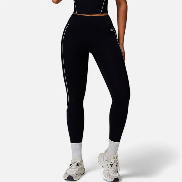 Anna Kaci Anna-Kaci Active Women's High Waist Seam Detail Leggings With Contoured Fit And Stretch Fabric