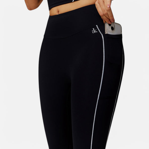 Anna Kaci Anna-Kaci Active Women's High Waist Seam Detail Leggings With Contoured Fit And Stretch Fabric
