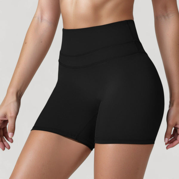 Anna Kaci Anna-Kaci Active Women's High Waist Seamless Biker Shorts With Wide Waistband And Stretch Fit For Active Comfort - Small Fuchsia