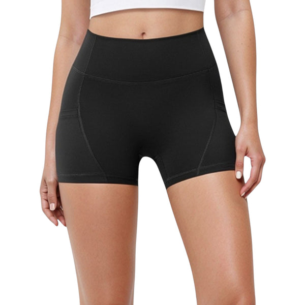anna kaci Anna-Kaci Active Women's High Waist Workout Shorts with Side Pockets and Seam-Contoured Fit for Flexible Movement