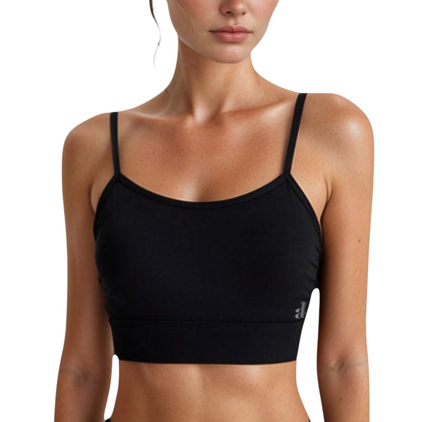 anna kaci Anna-Kaci Active Women's Longline Sports Bra with Spaghetti Straps and Scoop Neck for Light Support Yoga and Lounge