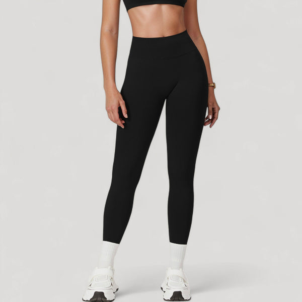 Anna Kaci Anna-Kaci Active Women's Seamless High Waist Compression Leggings With Sculpting Back Detail And Stretch Knit Fabric - Small Gray