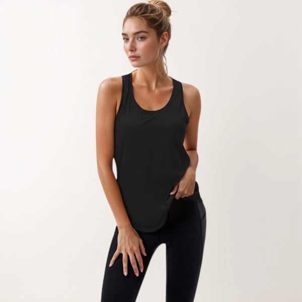 Anna Kaci Anna-Kaci Active Women's Sleeveless Scoop Neck Workout Tank Top For Active And Casual Wear