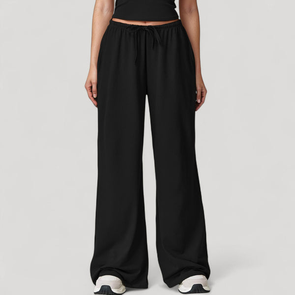Anna Kaci Anna-Kaci Active Women's Wide Leg Lounge Pants With Drawstring Waist And Relaxed Fit For All-Day Comfort