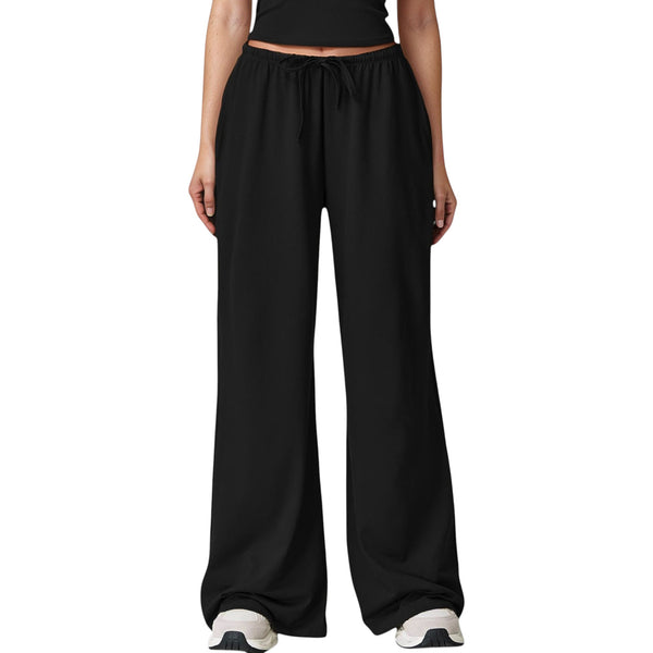 anna kaci Anna-Kaci Active Women's Wide Leg Lounge Pants with Drawstring Waist and Relaxed Fit for All-Day Comfort