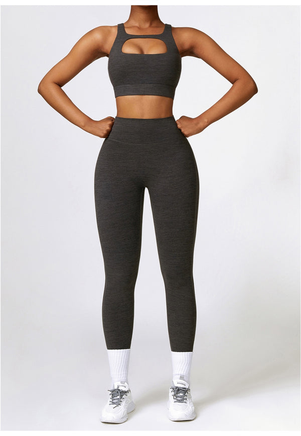 Anna Kaci Back Patch Pocket Textured Leggings