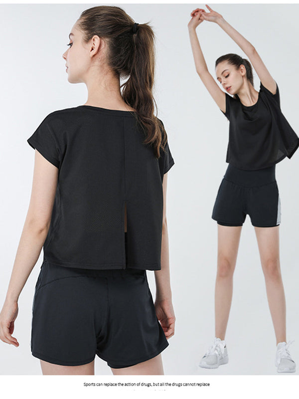 Anna Kaci Breathable Casual Fitness Yoga Short Set