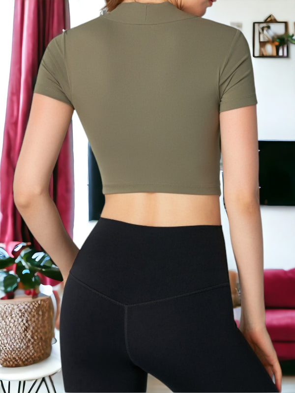 Anna Kaci Breathable Short Sleeved Fitness T-Shirt