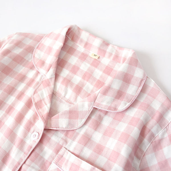 Anna Kaci Classic Gingham Pajama Coordinates