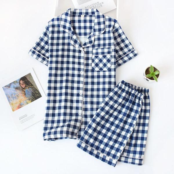 anna kaci Classic Gingham Pajama Coordinates
