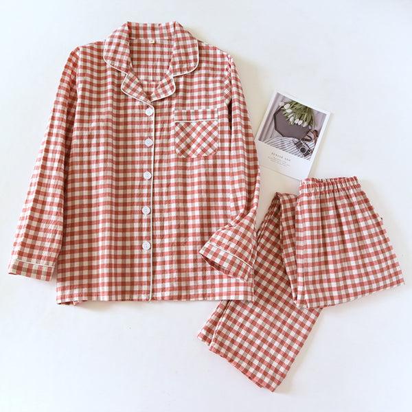 Anna Kaci Classic Gingham Print Pajama Coordinates