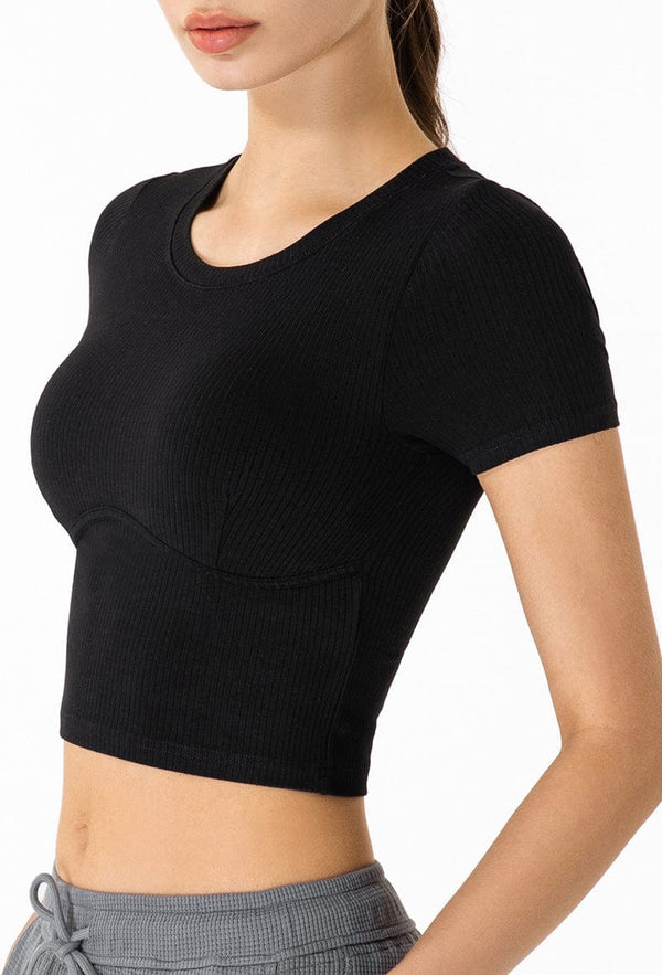 Anna Kaci Contouring Cropped Tee Shirt