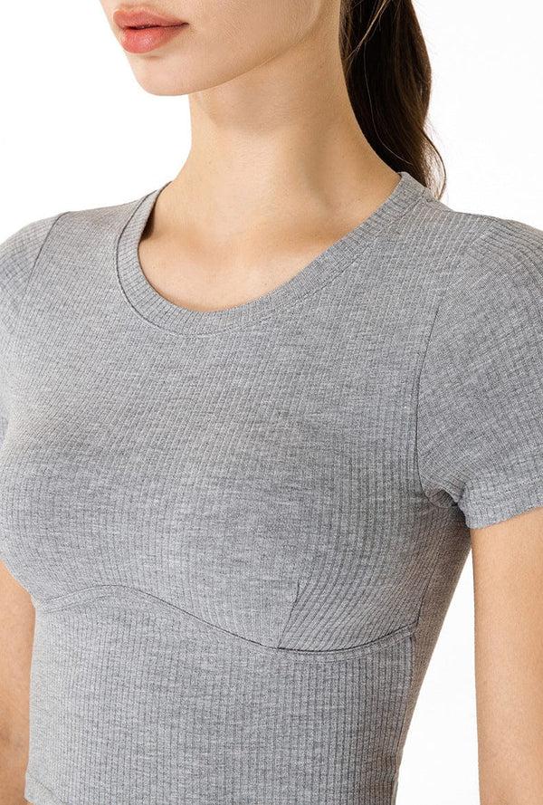 Anna Kaci Contouring Cropped Tee Shirt