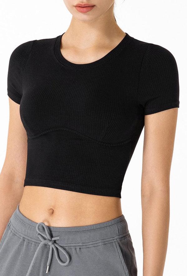 anna kaci Contouring Cropped Tee Shirt