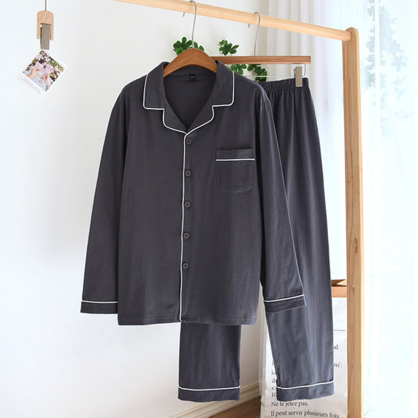 anna kaci Contrast Piping Pajama Coordinates
