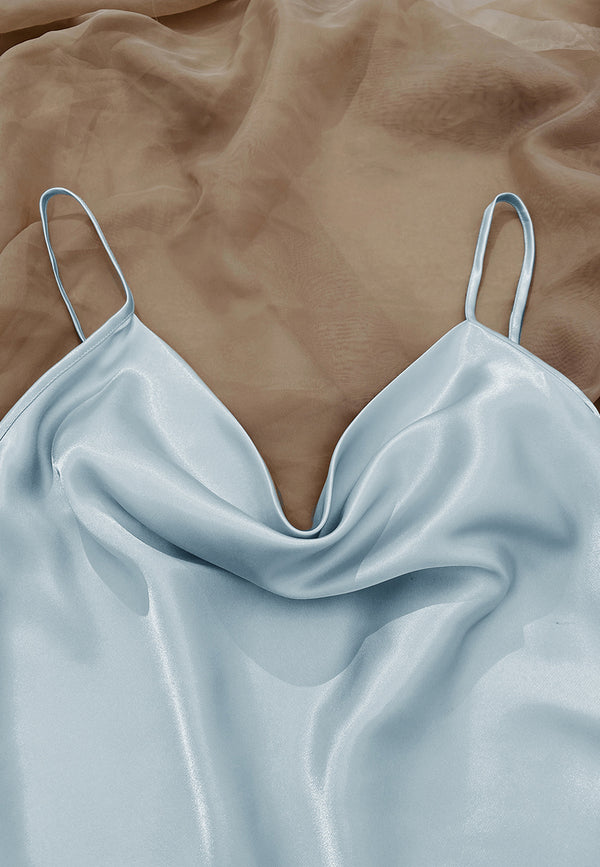 Anna Kaci Cowl Tank And Shorts Lounge Set