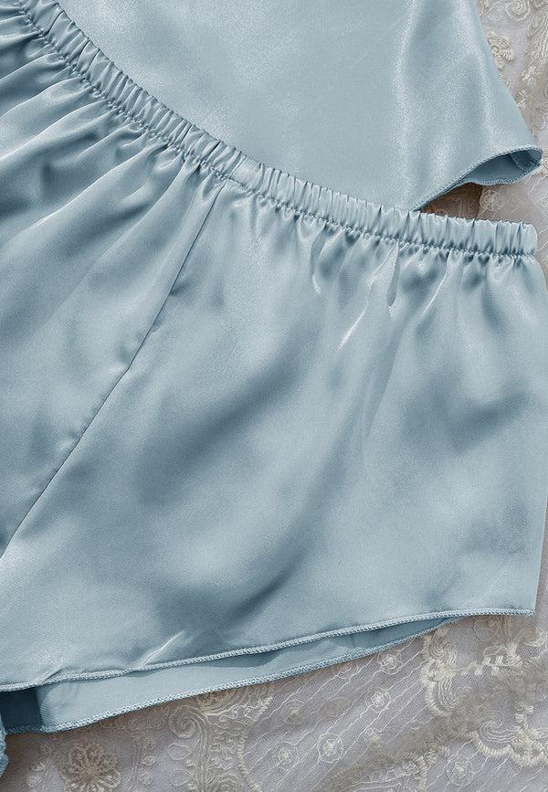 Anna Kaci Cowl Tank And Shorts Lounge Set