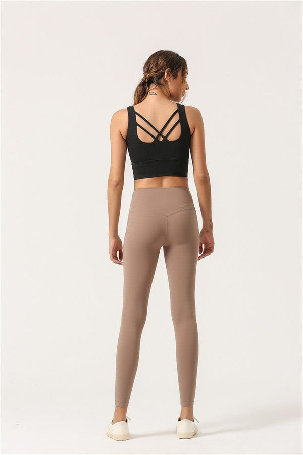 Anna Kaci Criss Cross Back Straps Active Bra Tank