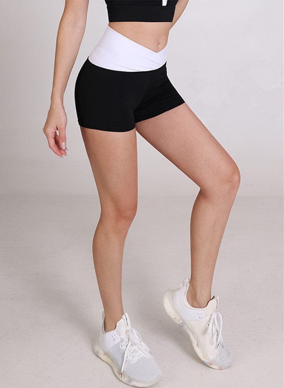 Anna Kaci Crossing Waistband Active Shorts