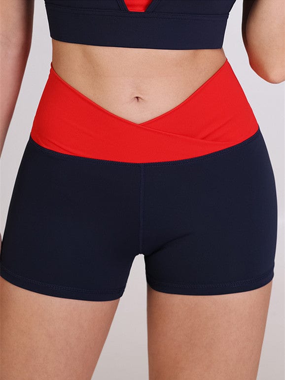 Anna Kaci Crossing Waistband Active Shorts