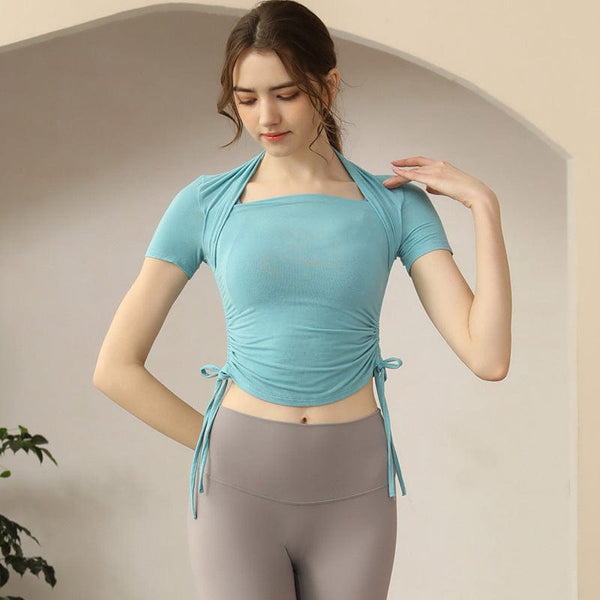 Anna Kaci Drawstring Short Sleep Active Top