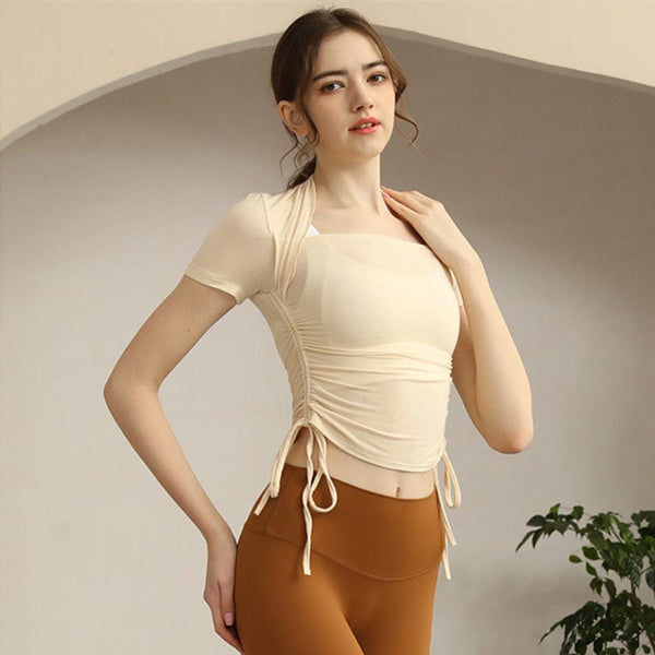 anna kaci Drawstring Short Sleep Active Top