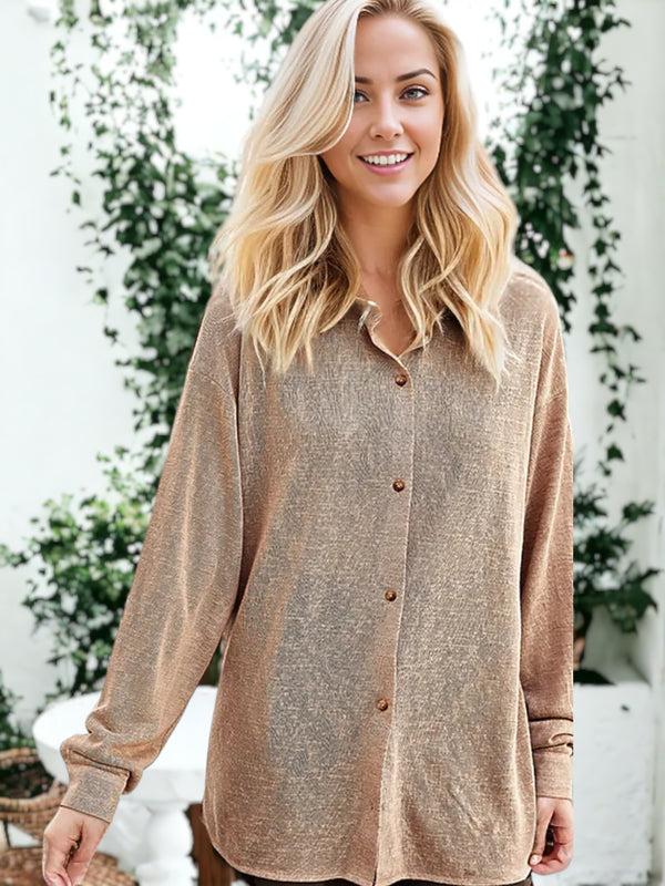 Anna Kaci Drop Shoulder Textured Shirt