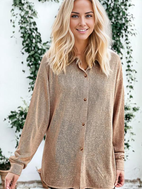 Anna Kaci Drop Shoulder Textured Shirt