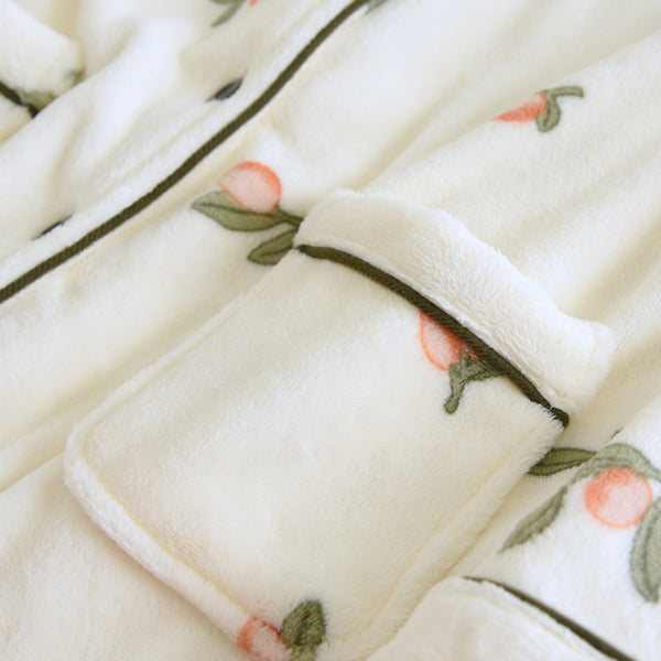 Anna Kaci Floral Print Fuzzy Pajama Coordinates