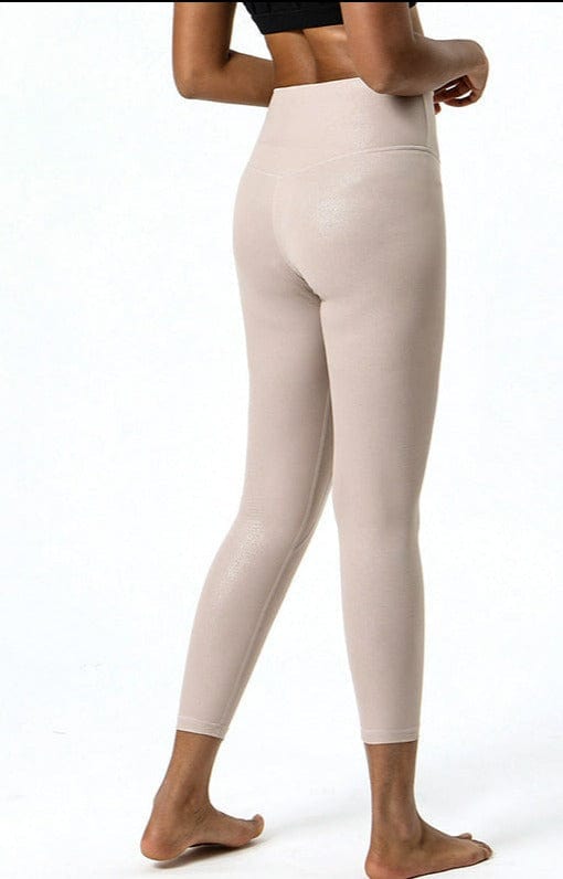 Anna Kaci Glossy & Shiny High Rise 7/8 Leggings