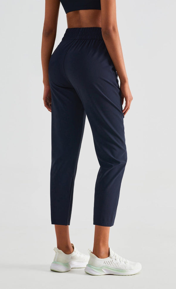 Anna Kaci High Rise Cropped Capri Slim Fit Joggers