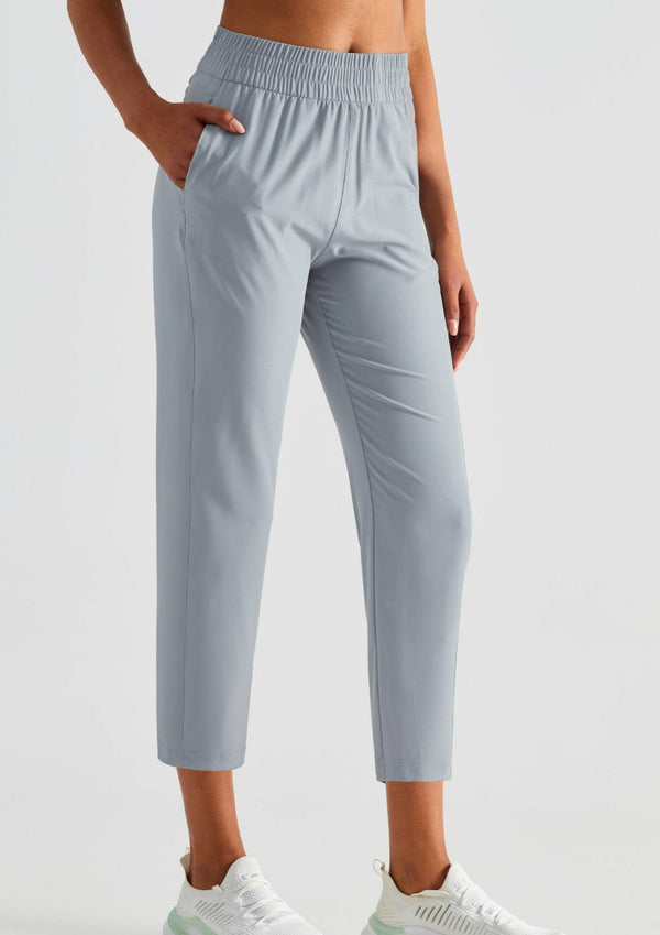 anna kaci High Rise Cropped Capri Slim Fit Joggers